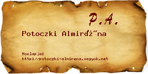 Potoczki Almiréna névjegykártya